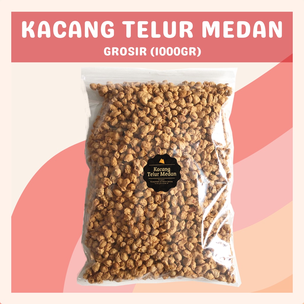 [DELISH SNACKS] Kacang Telur Medan (Grosir) 1000gr / 1kg Snack Cemilan Kiloan / Camilan Kacang-Kacangan Asin Original