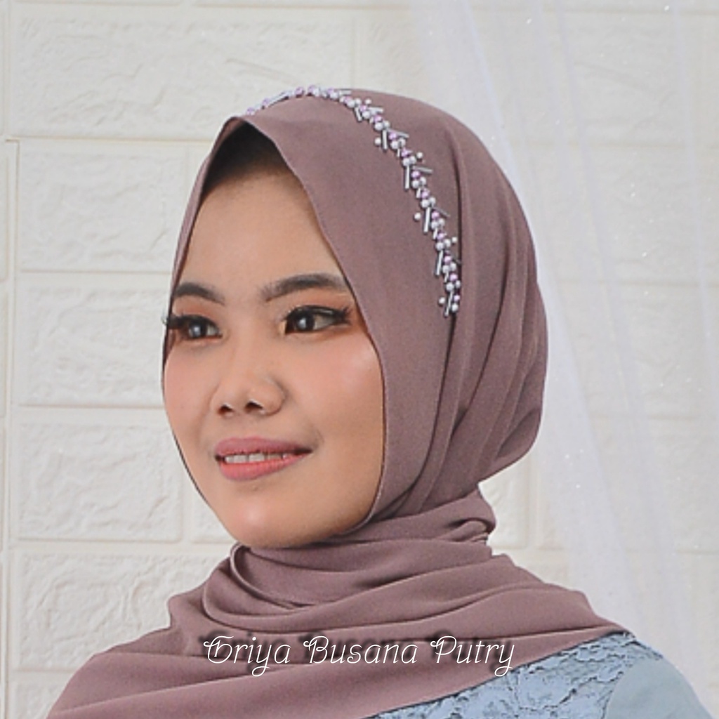 Jilbab Segi Empat | Pashmina Payet Hijab Jilbab Ceruty Premium | Kerudung Pashmina Payet Bando Cantik