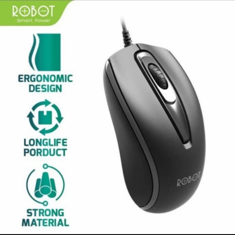 Robot M110 Wired Mouse Office - Mouse Kabel Wired Robot M110 1200DPI