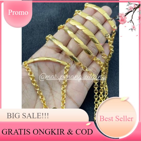 gelang rantai plat pasir keong