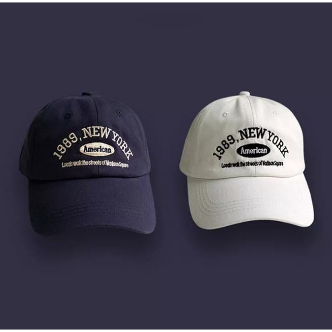 Topi fashion pria/wanita|Topi Baseball distro||Topi baseball pria||Topi Pria ||Topi bergaya|| 1989 new york||Topi Kekinian||Topi masa kini||Trend