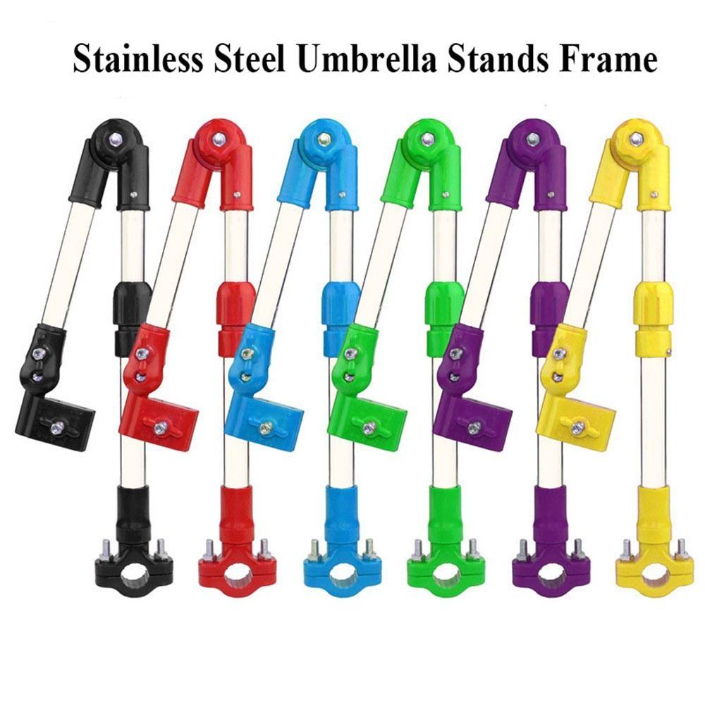 Populer Payung Berdiri Bingkai Stainless Steel Sepeda Pelindung Matahari Hujan Alat Perlengkapan Payung Konektor Stroller