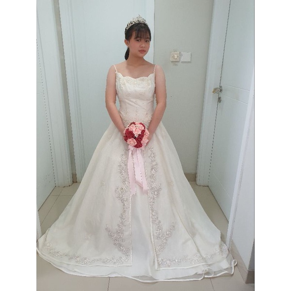 Jual gaun baju pengantin wedding dress bekas preloved second murah KL 35