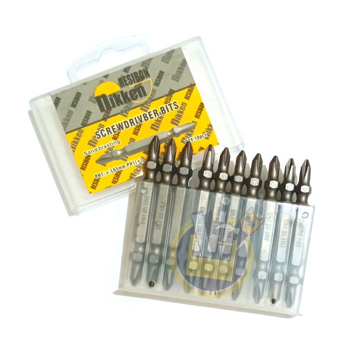 NIKKEN Mata Obeng Angin PH1 x 65mm Screwdriver Bits Magnet PH 1 x 65 Mm Screwdriver Bits ( 1 SET ISI 10 PCS )