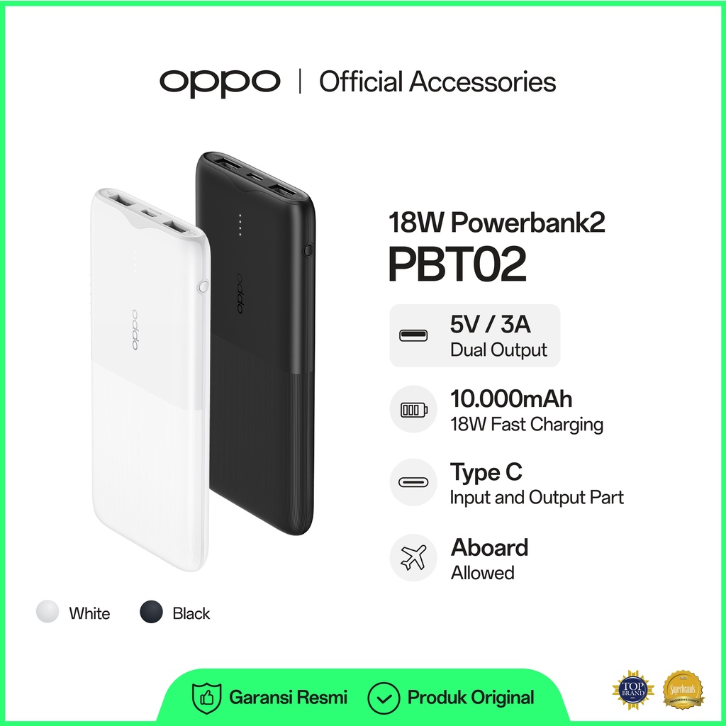 OPPO PBT02 18W Powerbank 10000mAh - OPPO Official Accessories