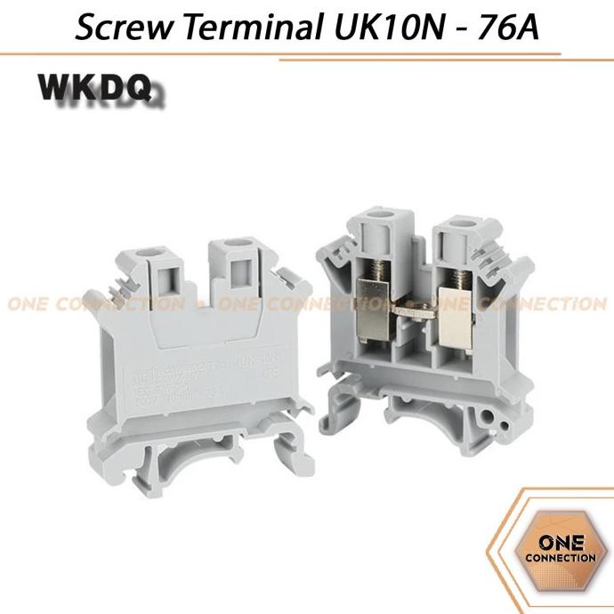 Terminal Block Din Rail UK-10N UK10N Grey 10mm Screw Terminal Clamp onecon90