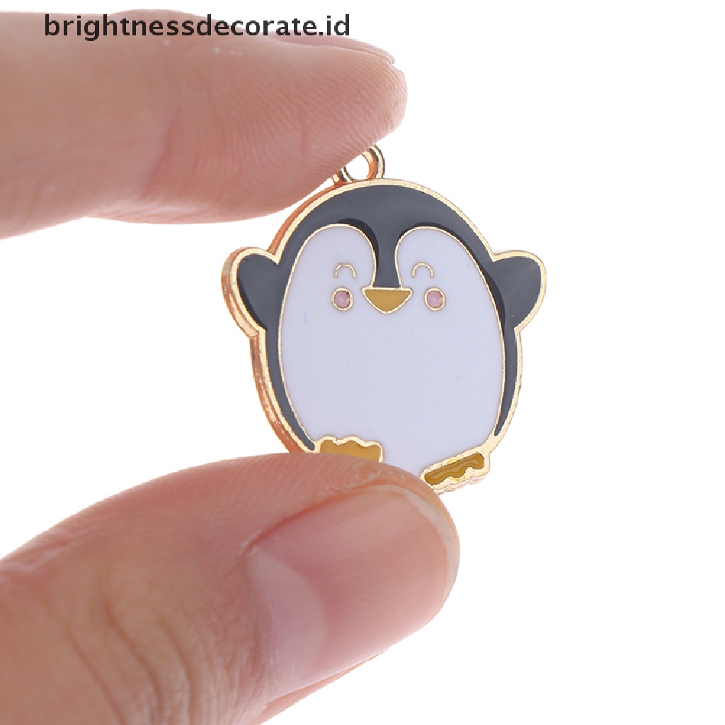 [Birth] 10pcs/set charm enamel ch Pinguin Kartun Untuk Membuat Perhiasan Liontin [ID]