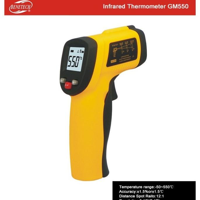 Infrared Thermometer BENETECH GM550 Termometer Gun Thermo GM-550 550c