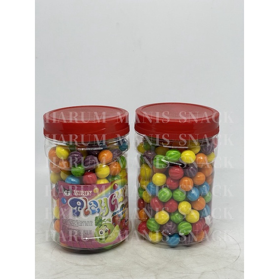 

10.10 Permen Karet Playgum Korin Play Gum Bubble Gum Rasa Tutti Fruti Toples isi 200 pcs