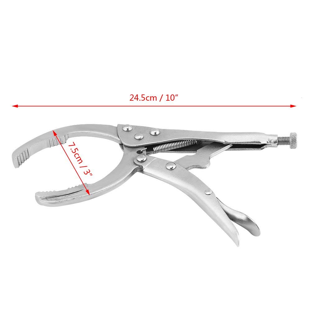 10 Inch Kunci Filter Oli Yang Dapat Disesuaikan Oil Filter Wrench Plier Spanner Removal Tool