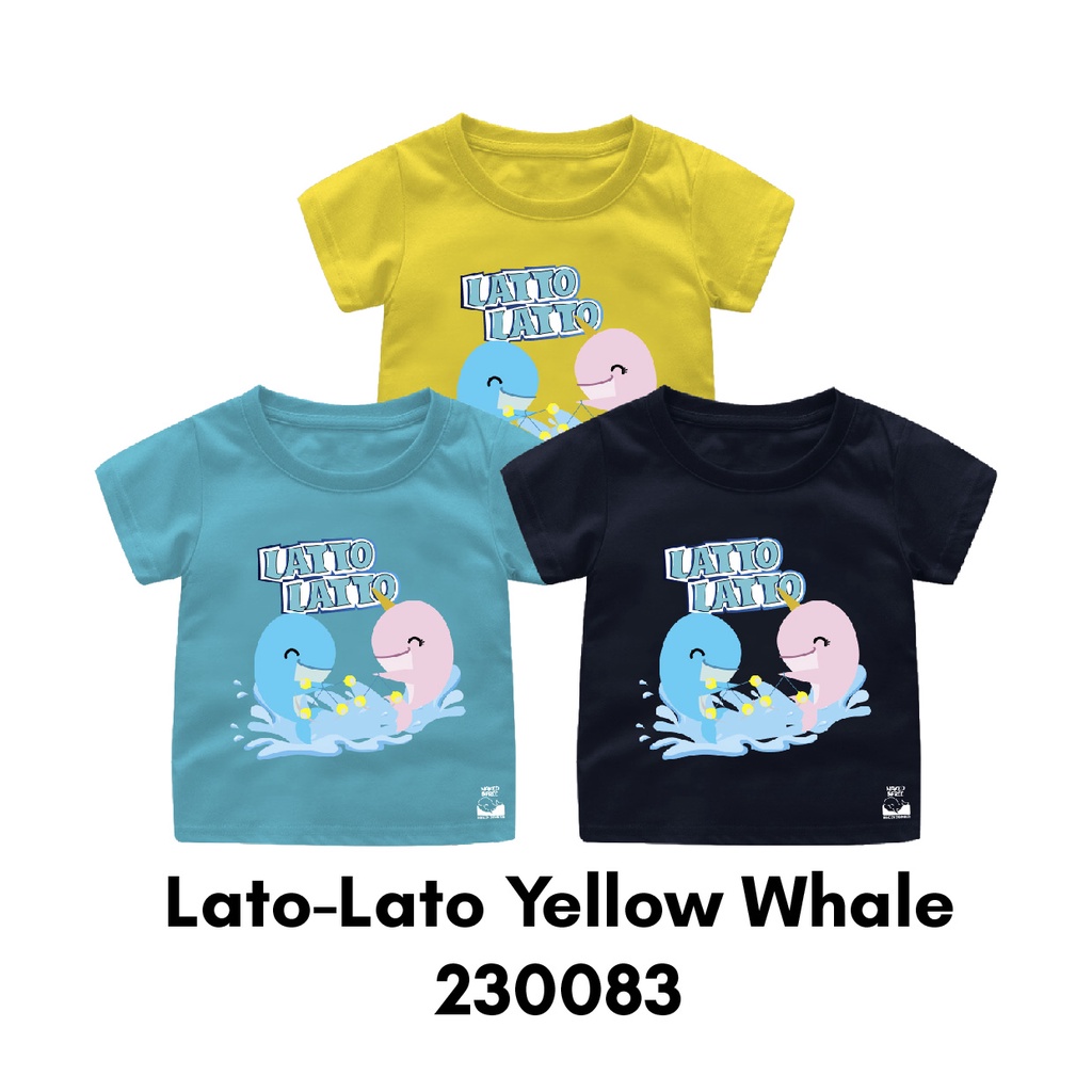 Baju Kaos NAF Lato-lato Tema Red Whale Ready Bayi sampai Bigsize Bahan Katun Combed 30s