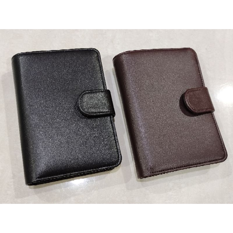 Dompet kancing ORi polos +resleting dalam