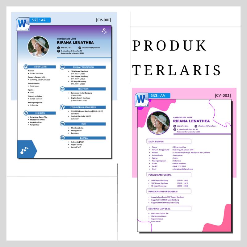 

Jasa Pembuatan CV | Daftar Riwayat Hidup | CV | Surat Lamaran
