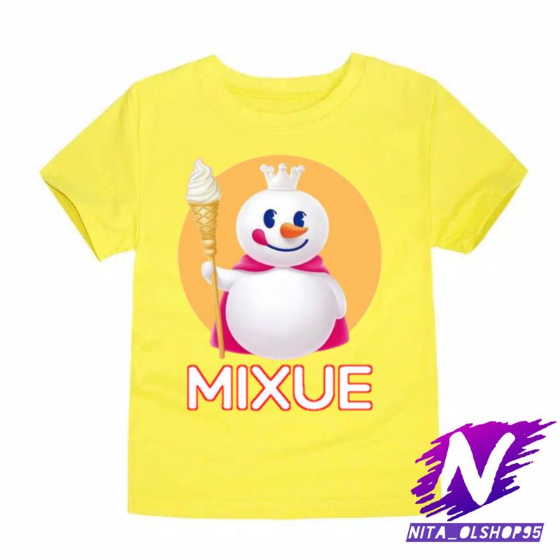 kaos mixue baju anak eskrim mixue