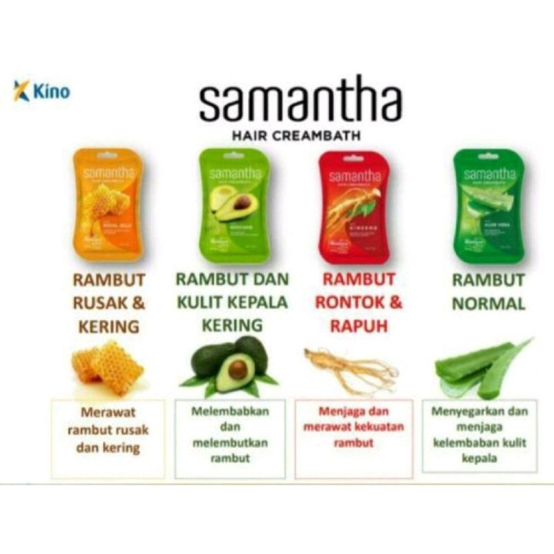 SAMANTHA HAIR MASK - MASKER RAMBUT - HAIR CREAMBATH SAMANTHA 30GR