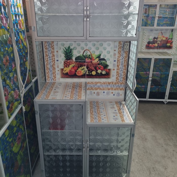Rak Rak Piring 2 Pintu Aluminium