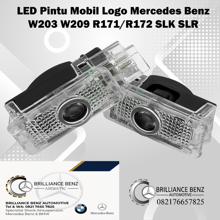 LAMPU PINTU MOBIL LED W203 SLK R171/R172 LOGO MERCEDES BENZ LED CAR