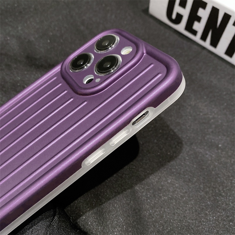 IPHONE Imd Fashion Dark Night Purple Phone Casing Untuk Iphone14 11 12 13 Pro Max 14Plus Perlindungan Lensa Anti Jatuh Case