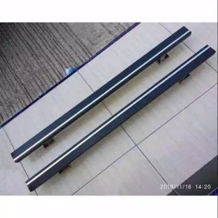 Handle Pintu Rumah Stainles/gagang pintu 1 meter lis warna hitam doff