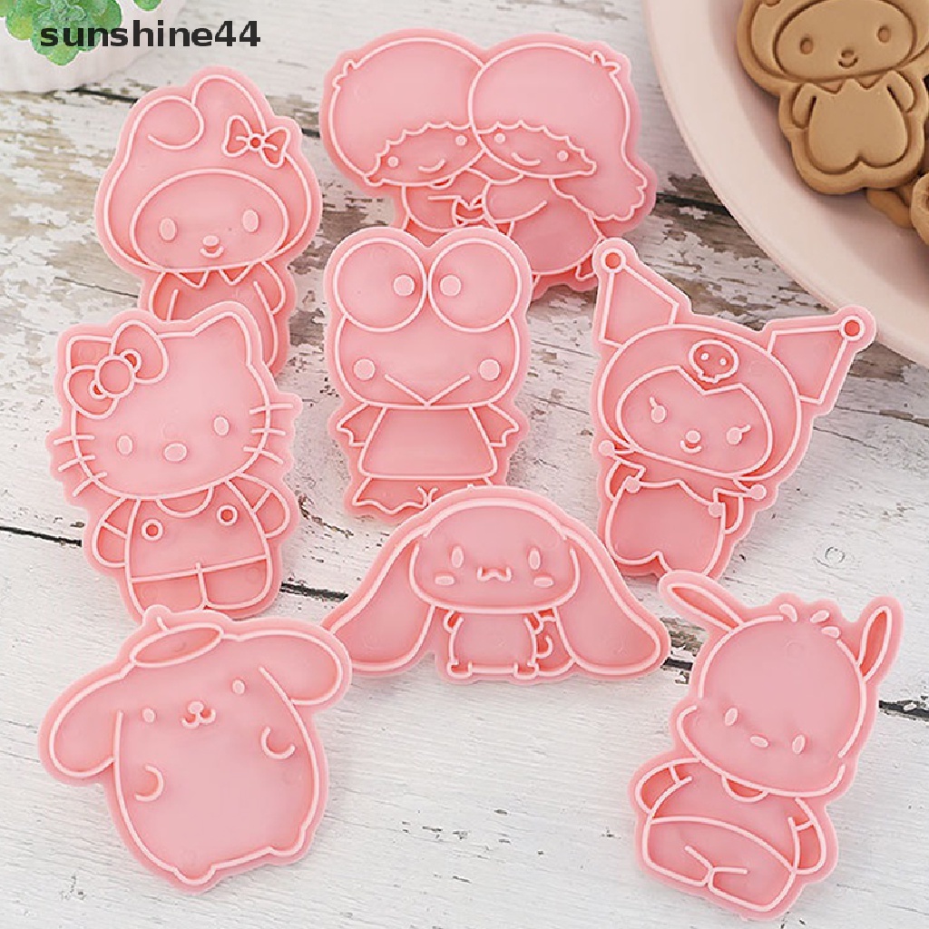 Sunshine 8Pcs/set Cetakan Biskuit Kartun Cetakan Kue Kering DIY Cookie Cake Decorag Tool.