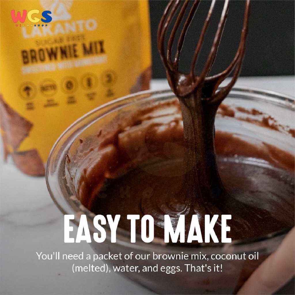 Lakanto Brownie Mix Sweetened With Monkfruit Sugar Free Keto 275g