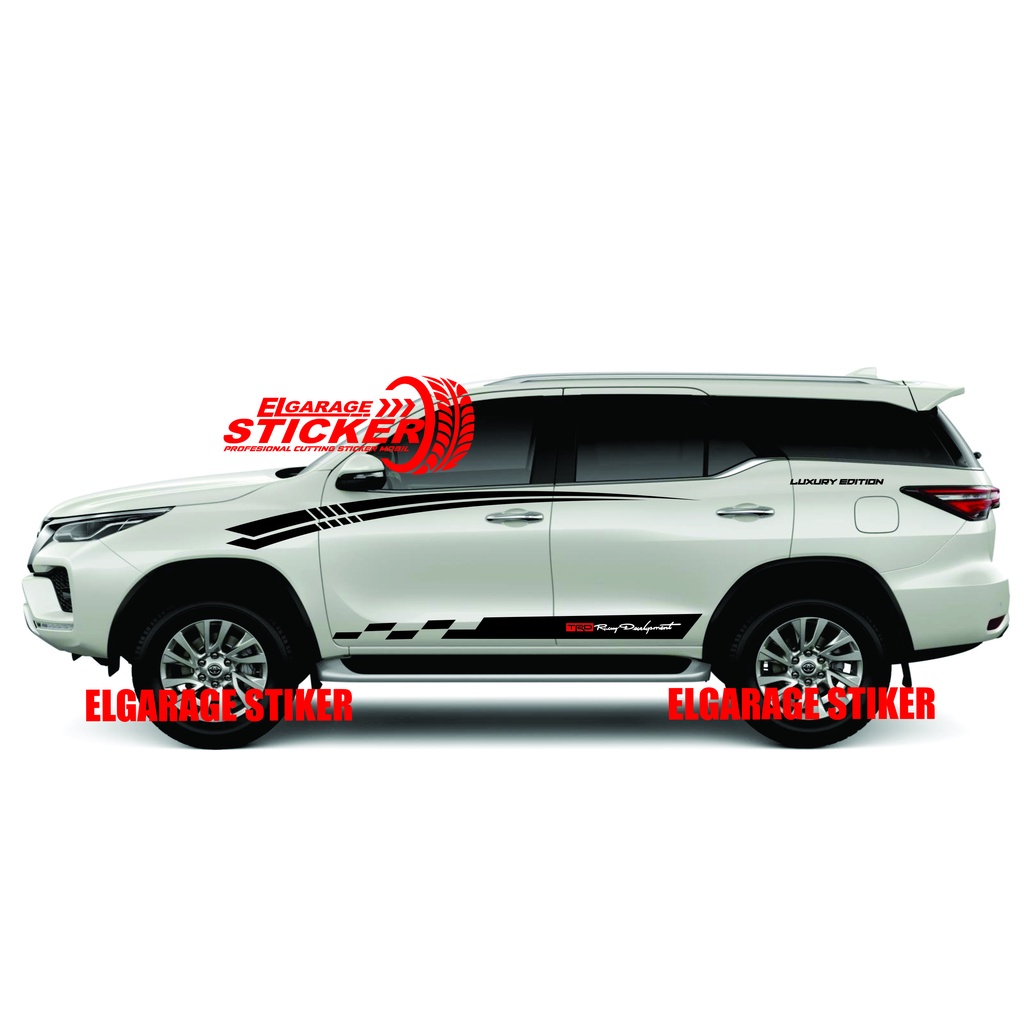 Stiker mobil toyota fortuner stiker list body mobil fortuner cutting stiker variasi body samping mob
