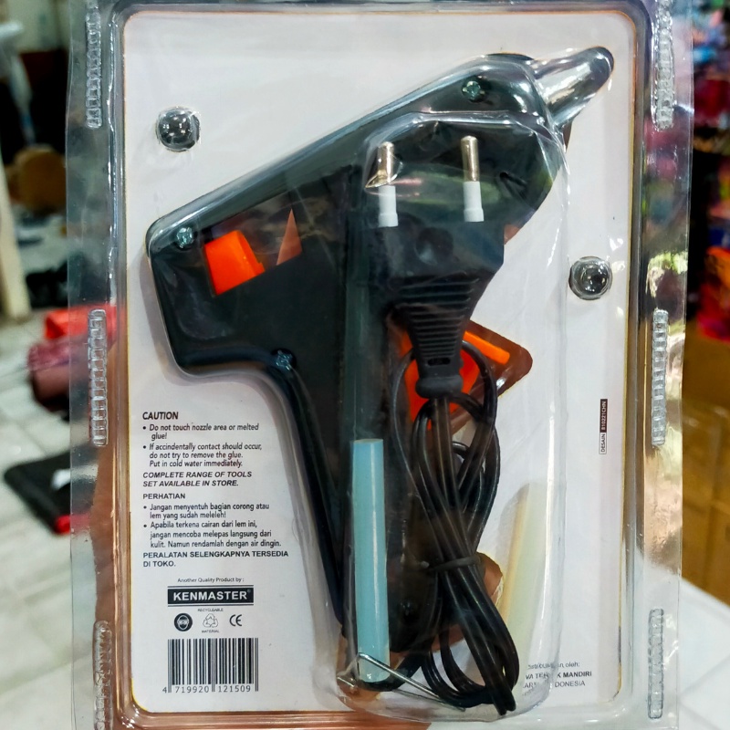 Lem Tembak Hot Melt Glue Gun Kenmaster 15 Watt Bonus 2 Batang Glue Stick