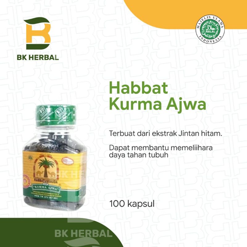 

Habbatussauda Cap Kurma Ajwa 100 kapsul