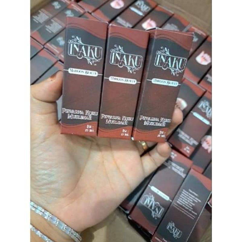 (Ready)Inaku Kutex Halal Henna Inai Sah Buat Sholat Maroon Merah