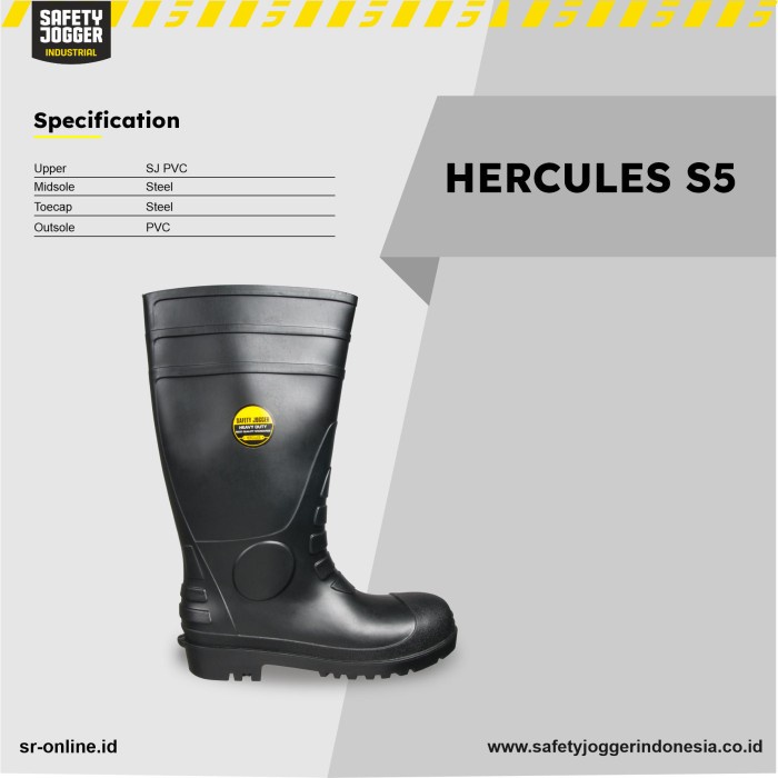[HARGA PROMO] Sepatu Safety Jogger Hercules S5 Sra - Hitam 41 - Perlengkapan Aksesoris Sepatu Pria /