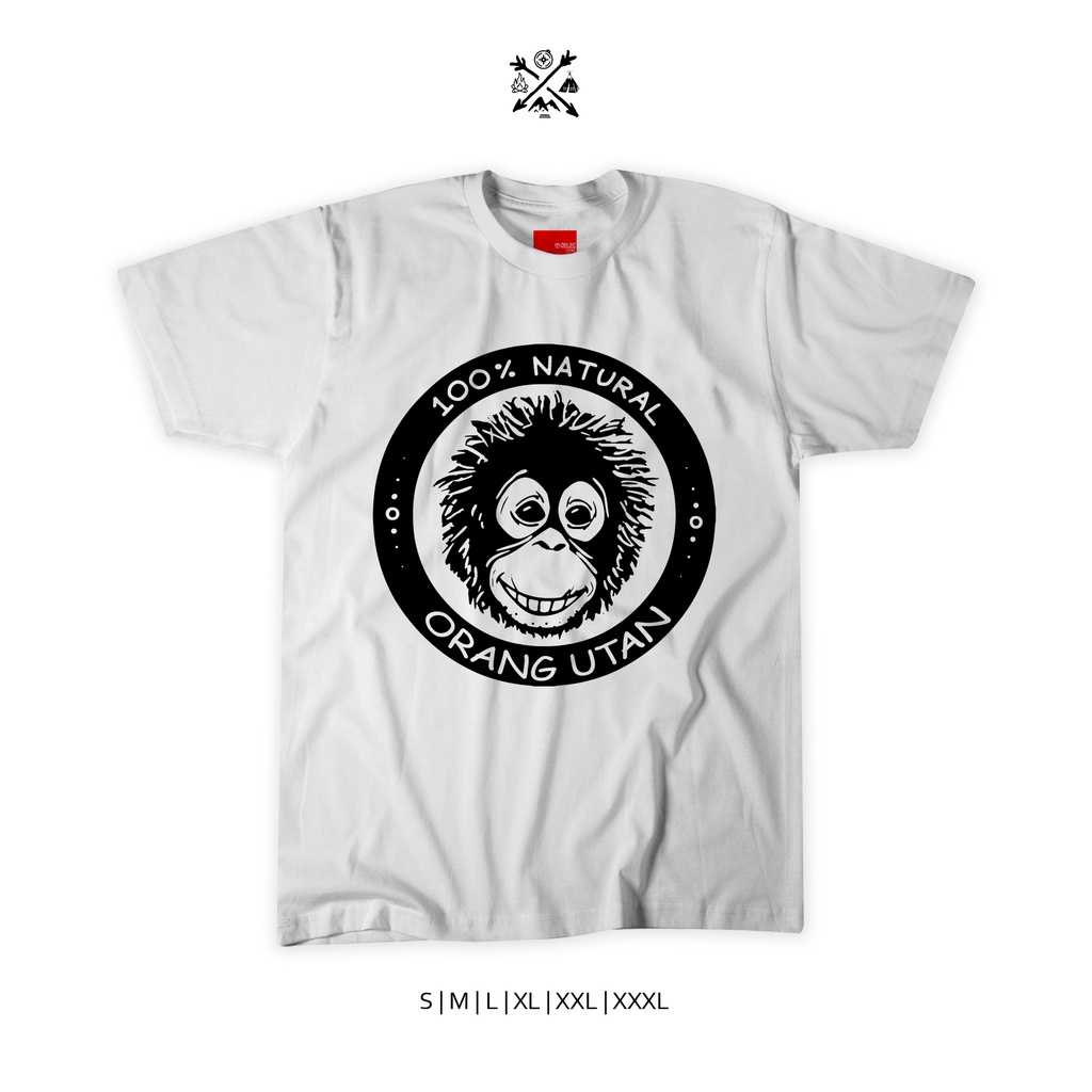 kaos orang utan 100% natural kaos save ourangutan