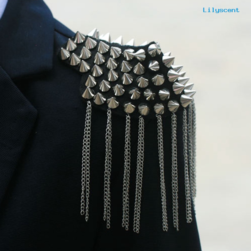 [LS] Bros Bahu Jumbai Perhiasan Punk Vintage Fringe Epaulette Decor