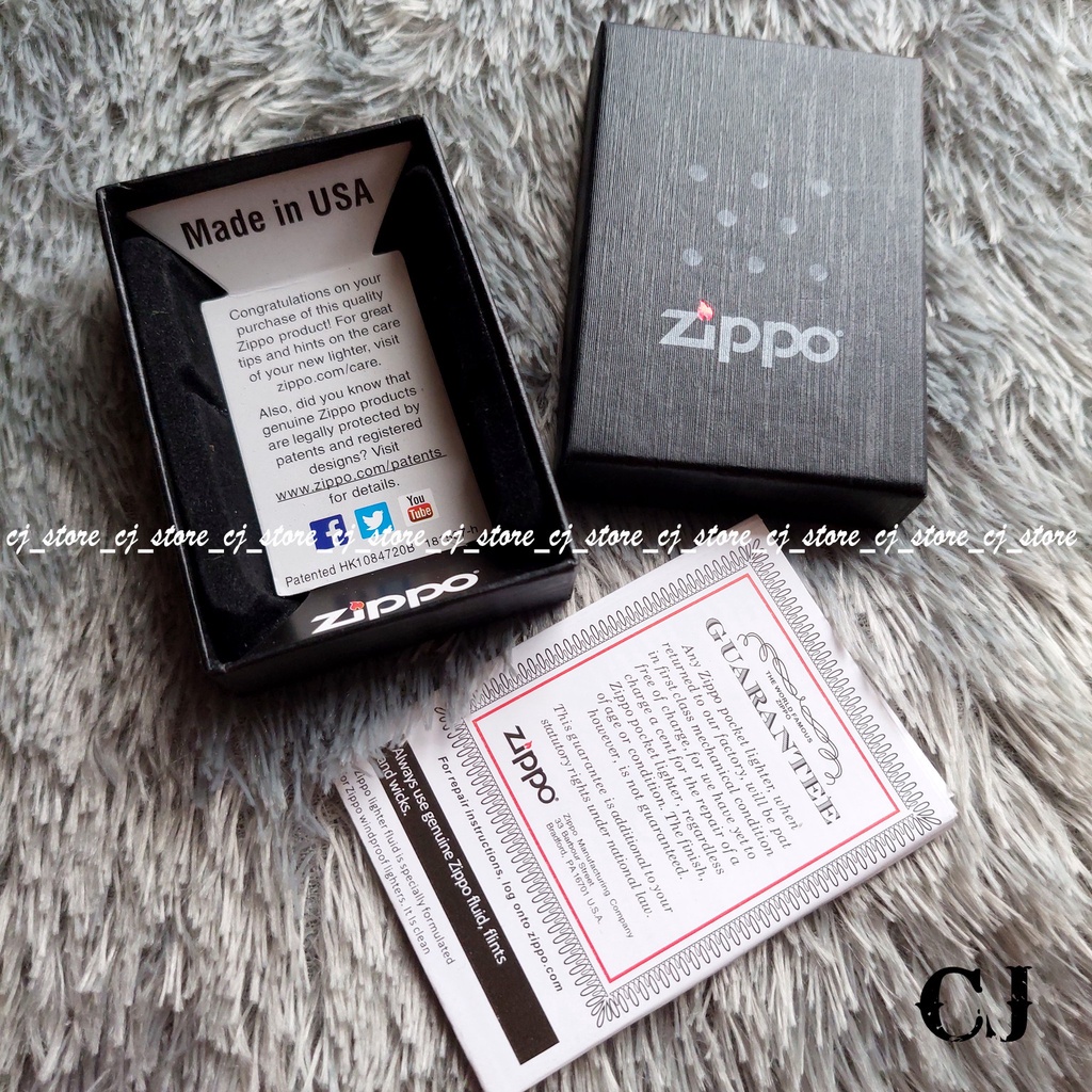 Korek Zippo Matte Pink Logo Premium Lighter Grade Ori - Free Box