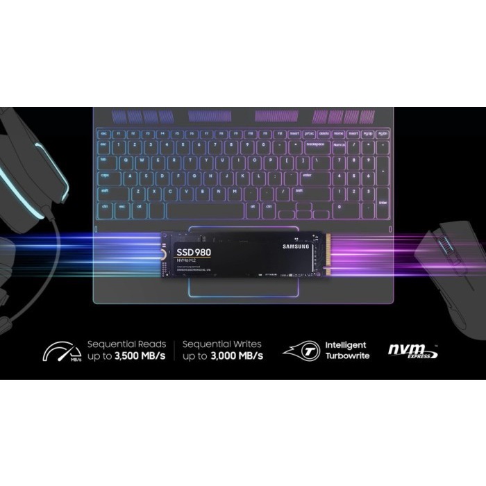 SSD Samsung 980 M2 PCIe NVMe 1.4 Gen.3 500GB GARANSI RESMI