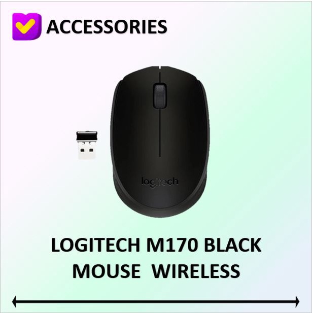 LOGITECH M170 BLACK  MOUSE  WIRELESS