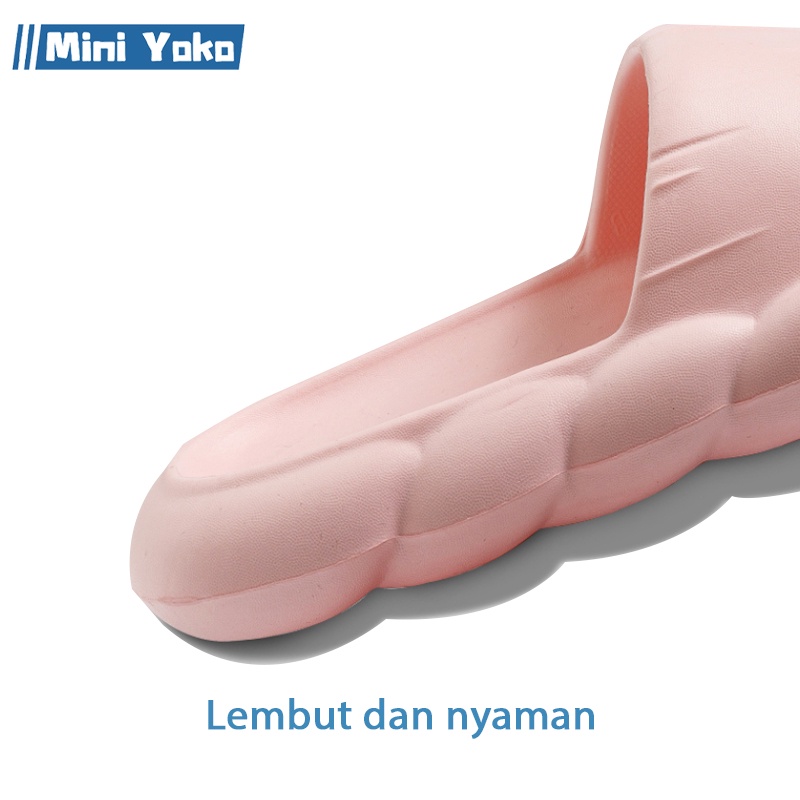 Mini Yoko Sandal jelly wanita import korea terbaru 2022 Sendal rumah murah lucu awan Sandal selop karet anak perempuan Anti Slip Elastic Empuk EVA Sandal kamar mandi