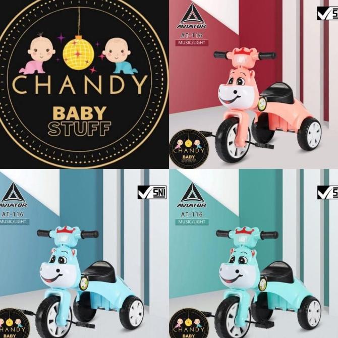 SEPEDA ANAK RODA TIGA BABY INFANT FOLDING TRICYCLE AVIATOR AT 116 GRRT646546Y