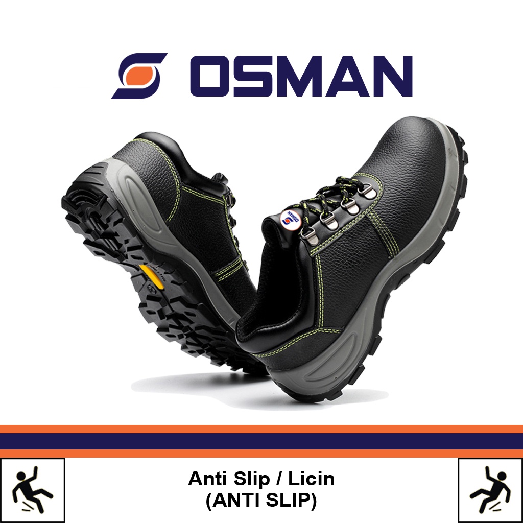 OSMAN Sepatu Safety Shoes Low Cut Sepatu Safety Ujung Besi Tipe OS-539