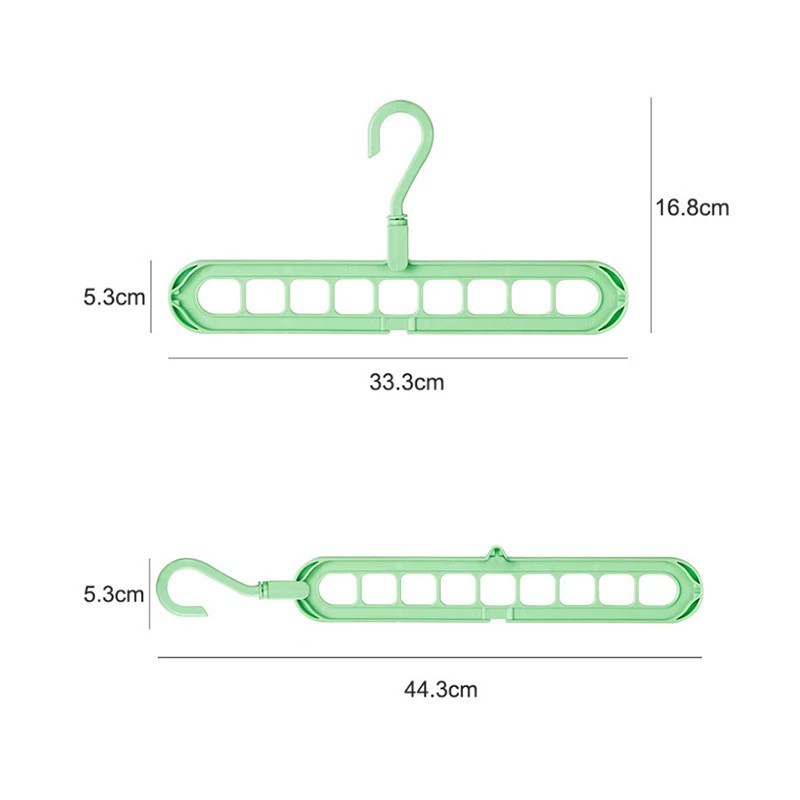 [HKL] Hanger Dan Gantungan Dengan 9 Lubang Bisa Di Putar 360 Derajat / Hanger Pakaian / Magic Hanger