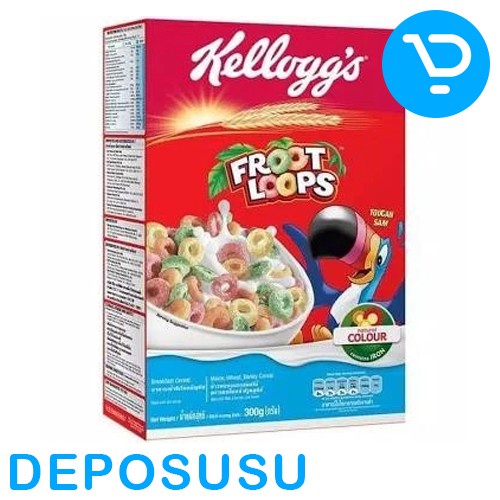 

[BISA COD] Sereal Kellogg's Froot Loops Fruit Loops Kelloggs kelog Kellogg 300g