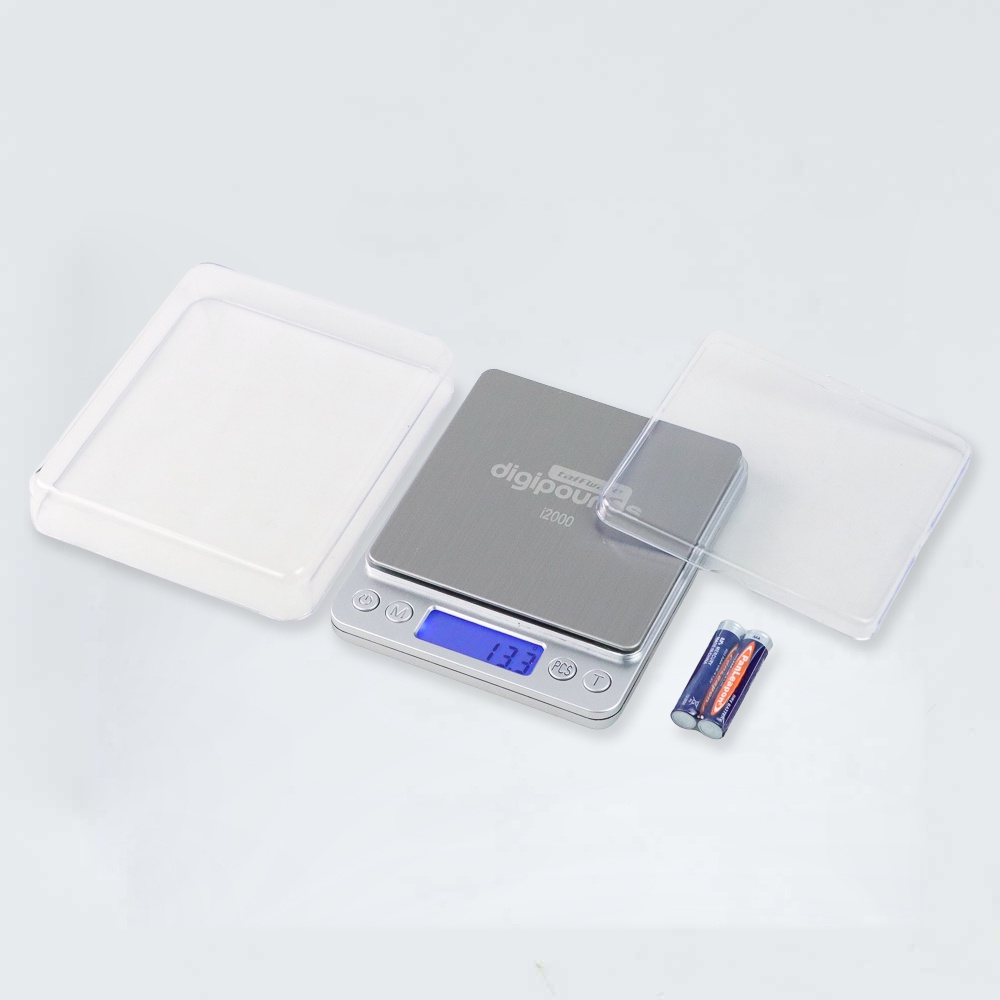 TAFFWARE TIMBANGAN DAPUR DIGIPOUNDS i2000 MINI DIGITAL SCALE MAX 3KG / 1KG MIN 0.1G SILVER