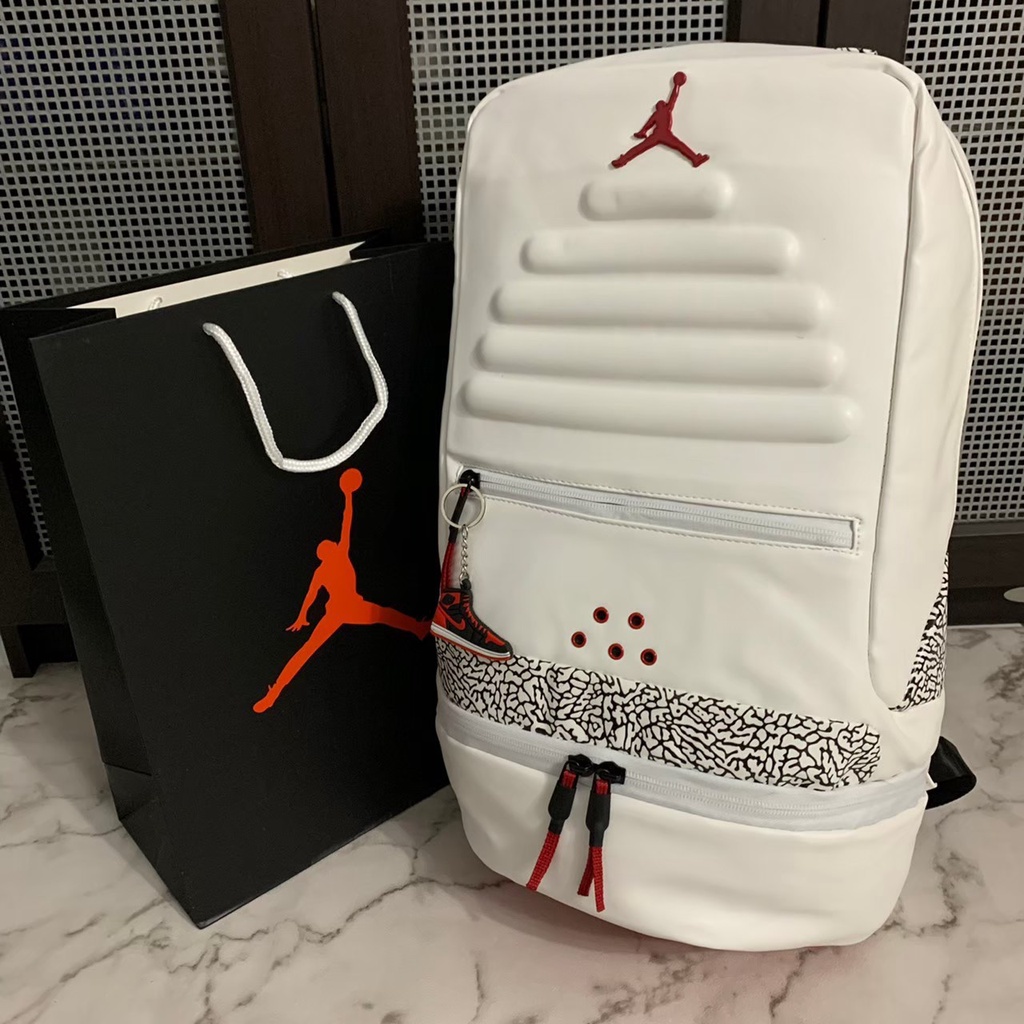 TAS RANSEL AIR JORDAN ELEPHANT BACKPACK ORIGINAL WHITE / TAS RANSEL AIR JORDAN ELEPHANT BACKPACK ORI