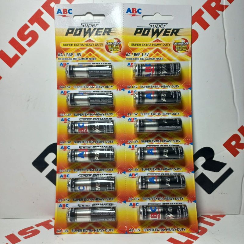 Baterai ABC HITAM Super Power AA/AAA Renteng ( 12 PCS)