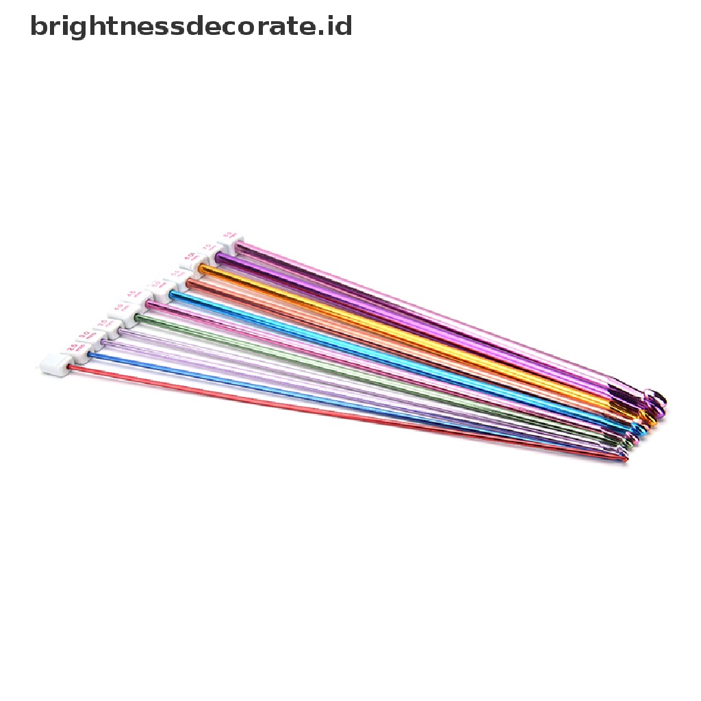 [Birth] 11pcs 10.6 &quot;Beberapa Warna Aluminium Tunisia/Kait Crochet Afghanistan s 2- 8mm [ID]
