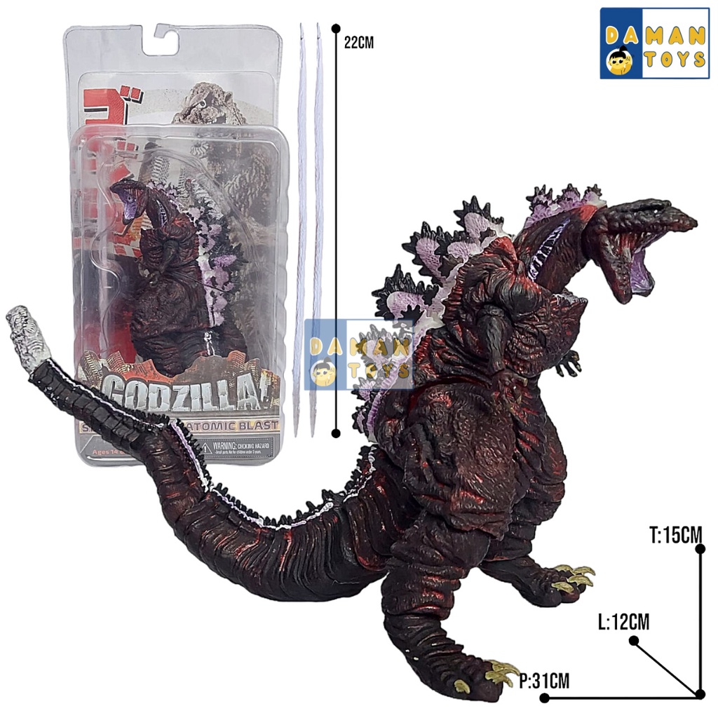 Neca Godzilla 2001 Atomic Blast 12&quot; Head To Tail Gojila Gojira