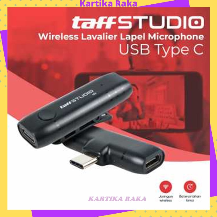 KR TafFSTUDIO Wireless Lavalier Lapel Microphone System Podcast Live USB