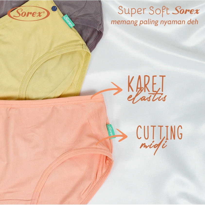 Sorex Celana Dalam M L EL QL Celana Dalam Basic Wanita Dewasa Super Soft 1251 / 0839 / 1238 / 1239 / 15232 / 1265 / 1264 cbks