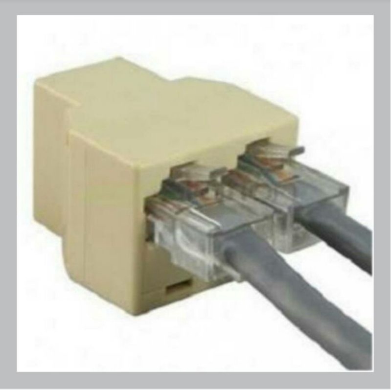 Barrel RJ45 Doble /Cabang Barrel Utp Doble Lubang