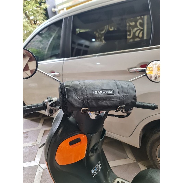 TAS MOTOR KULIT IMITASI MODEL TABUNG MULTI FUNGSI SEMUA MOTOR