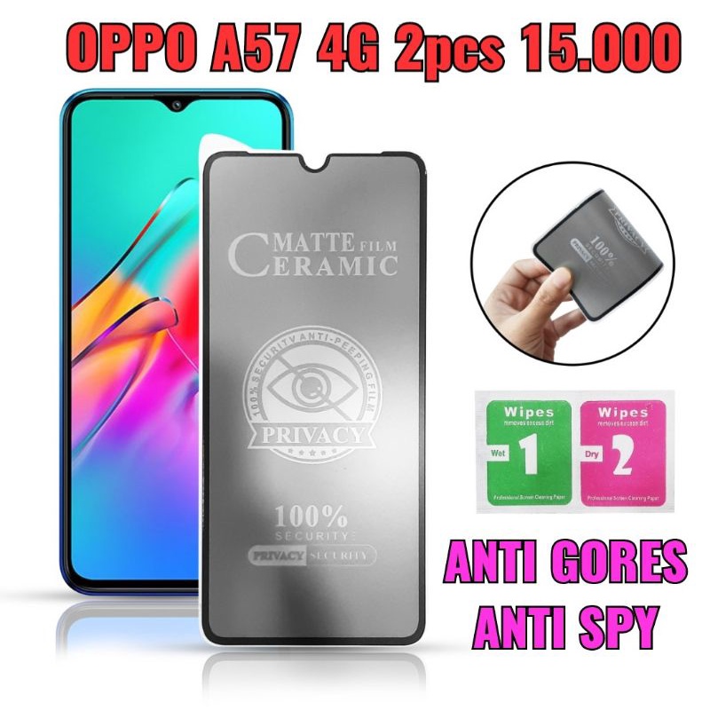 Tempered Glass Anti-Spy Tipe Lengkap Oppo All Tipe Tempered Glass Ceramic Matte Privacy Anti-Spy Oppo All Tipe